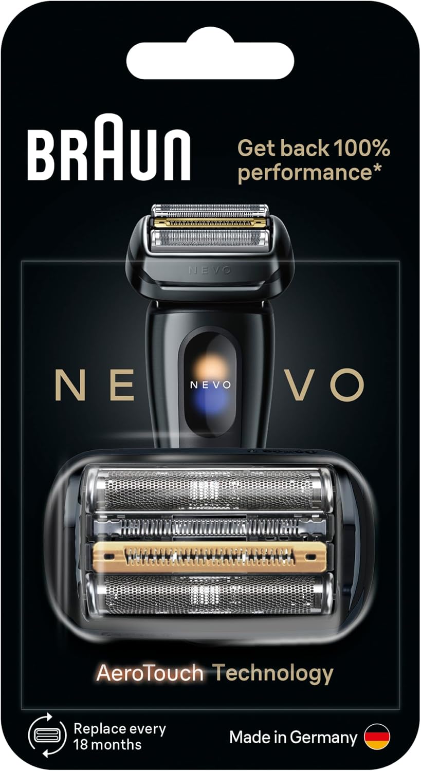 Braun NEVO Electric Shaver Original Replacement Head, Get Back 100% Performance, Compatible with NEVO Shavers, Black